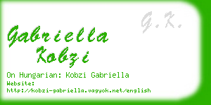 gabriella kobzi business card